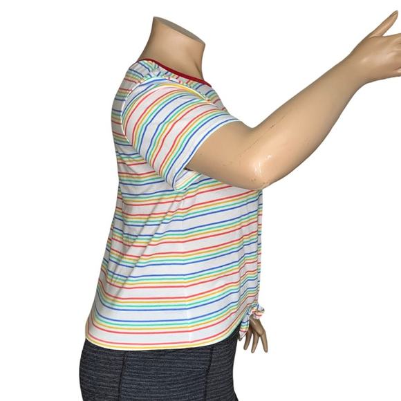 Disney The Lion King Simba Top Short Sleeve Striped Crewneck Front Tie Size 3XL - Picture 4 of 9